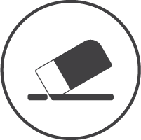 Deluje kot radirka ikona